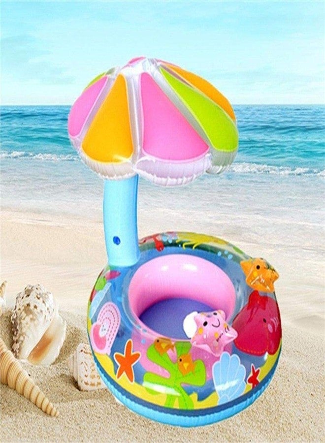 VWretails Inflatable Swimming Pool Float for Babies and Kids for Learning Swimming with Pure Water Fun and Enjoyment, Multicolor Ring and Attractive Float Design Age 4-8 Years - Image 1